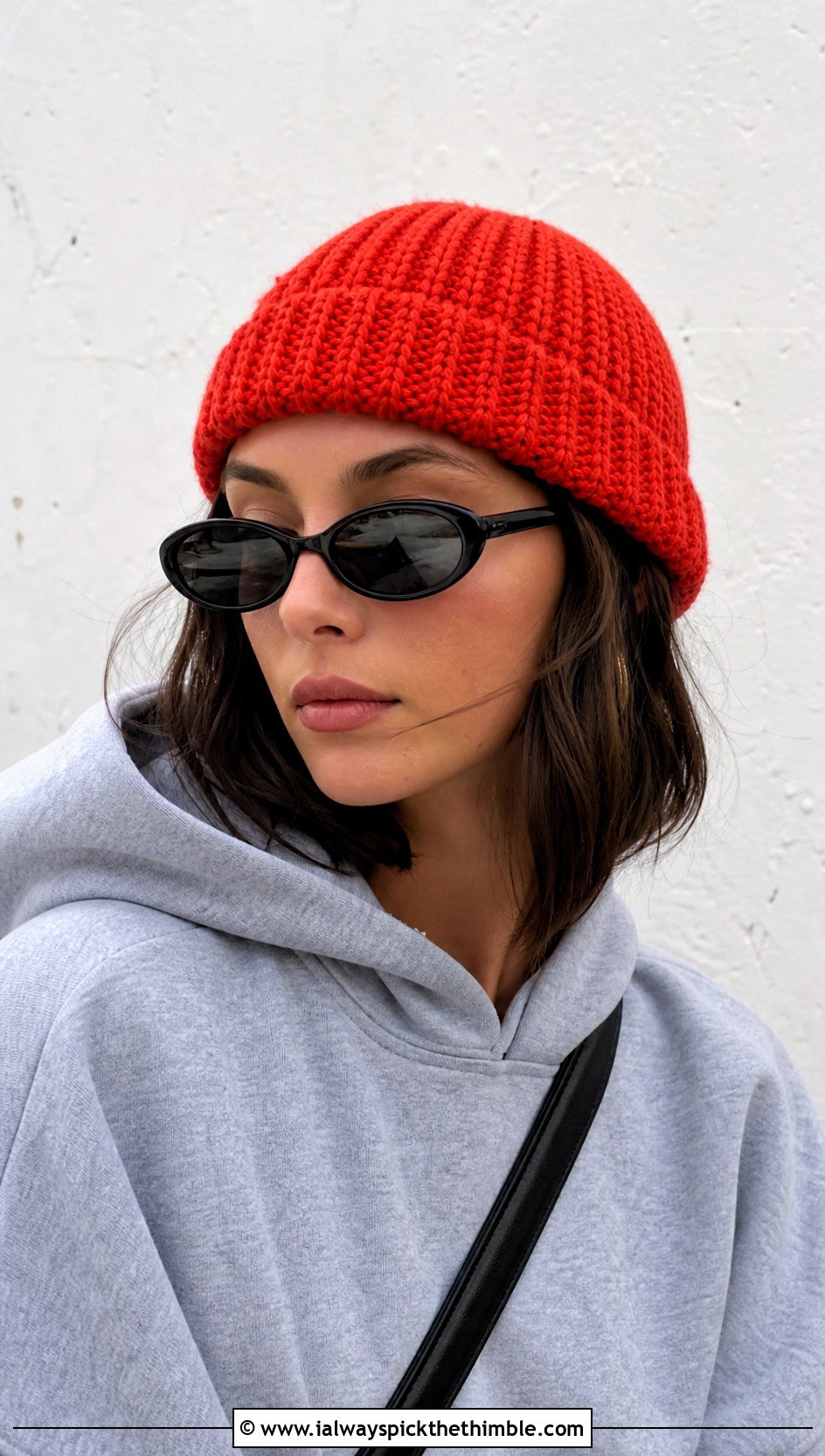 Red Fisherman Crochet Beanie With Hoodie - 25 red crochet hat outfit ideas