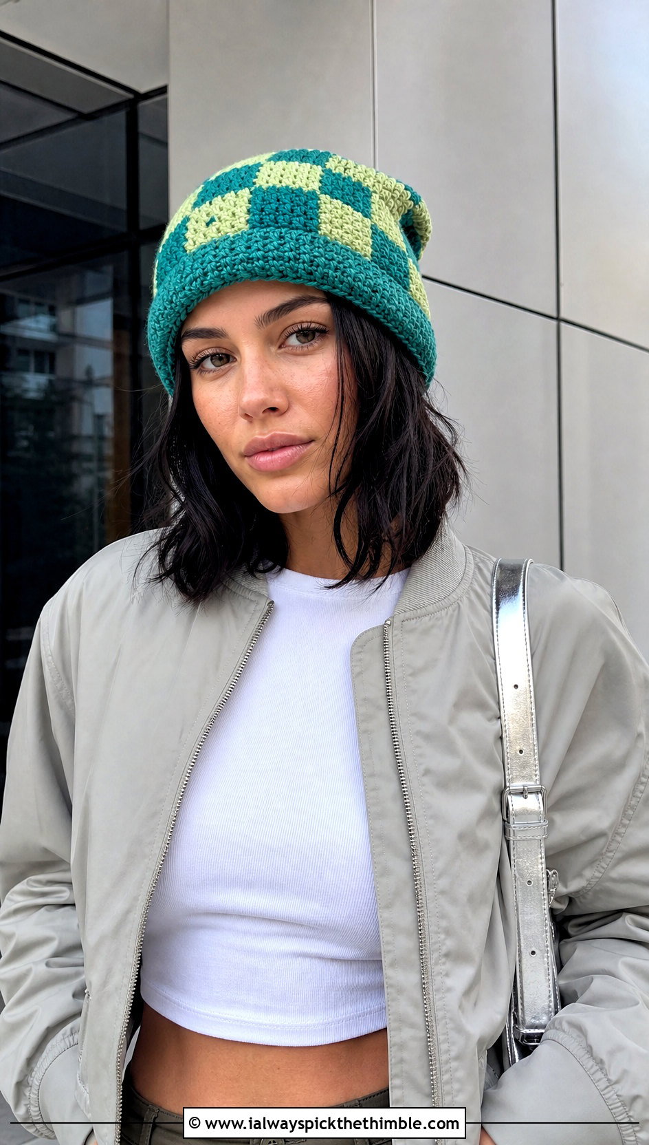 Reversible Buffalo Plaid Beanie With Cargo Pants - 20 Buffalo Plaid Crochet Hat outfit ideas