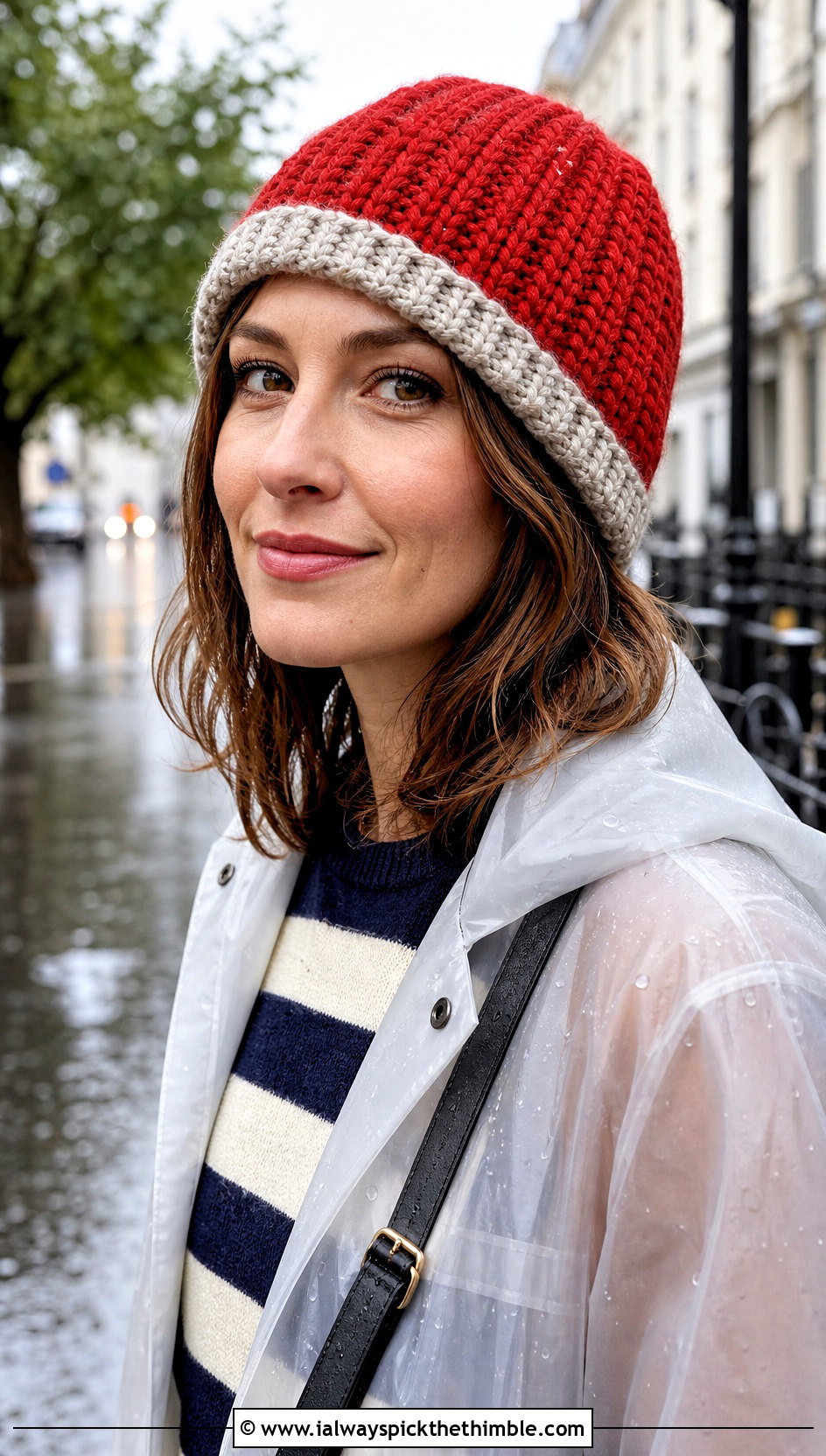 Reversible Chunky Ribbed Crochet Hat With Raincoat - 20 Chunky Ribbed Crochet Hat outfit ideas