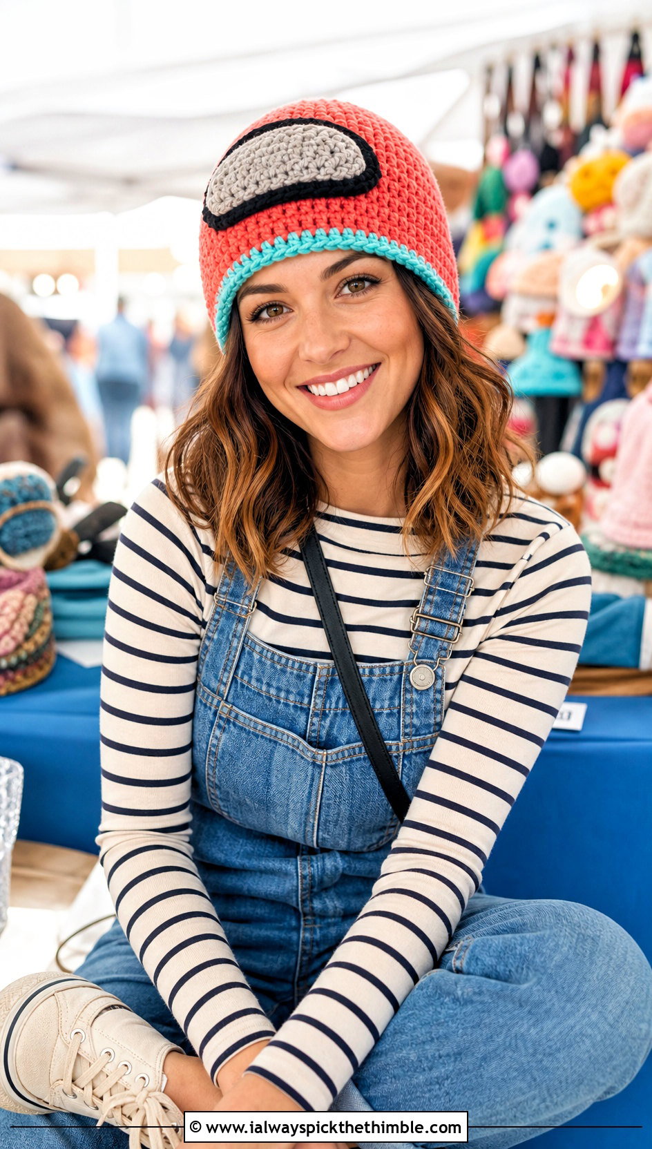 Reversible Crewmate Beanie With Overalls - 20 Among Us Crochet Hat outfit ideas