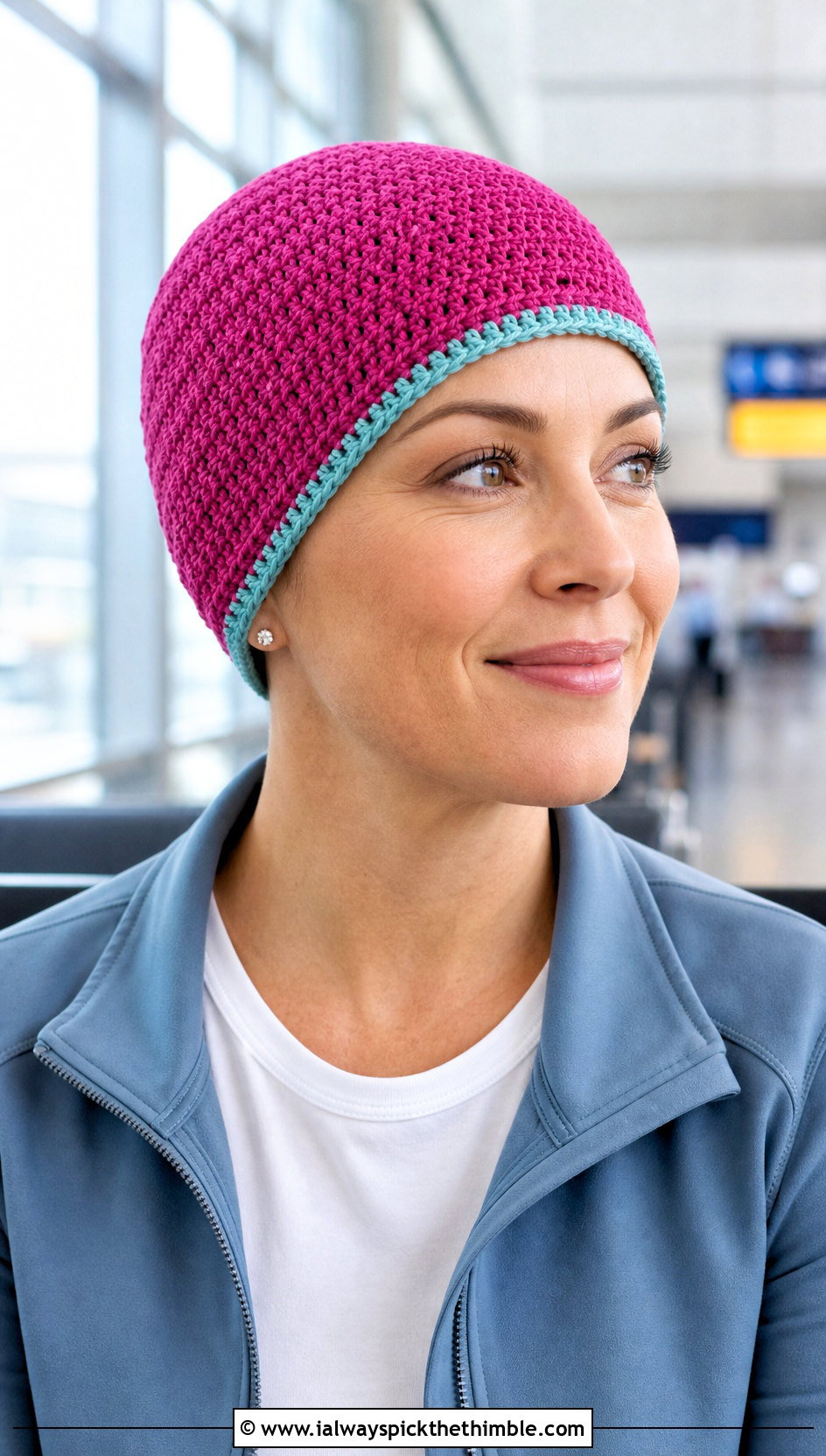Reversible Crochet Chemo Cap With Travel Outfit - 20 Easy Crochet Chemo Hats outfit ideas
