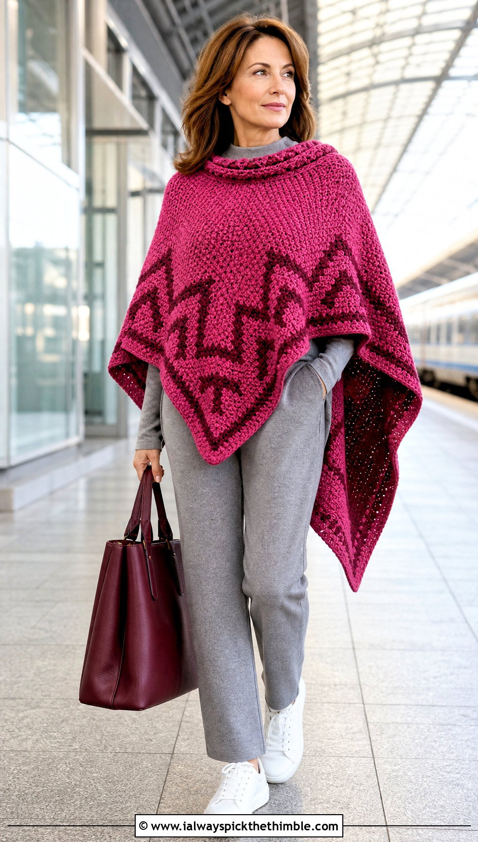 Reversible Crochet Clint Eastwood Poncho With Knit Pants - 15 Crochet Clint Eastwood Poncho outfit ideas