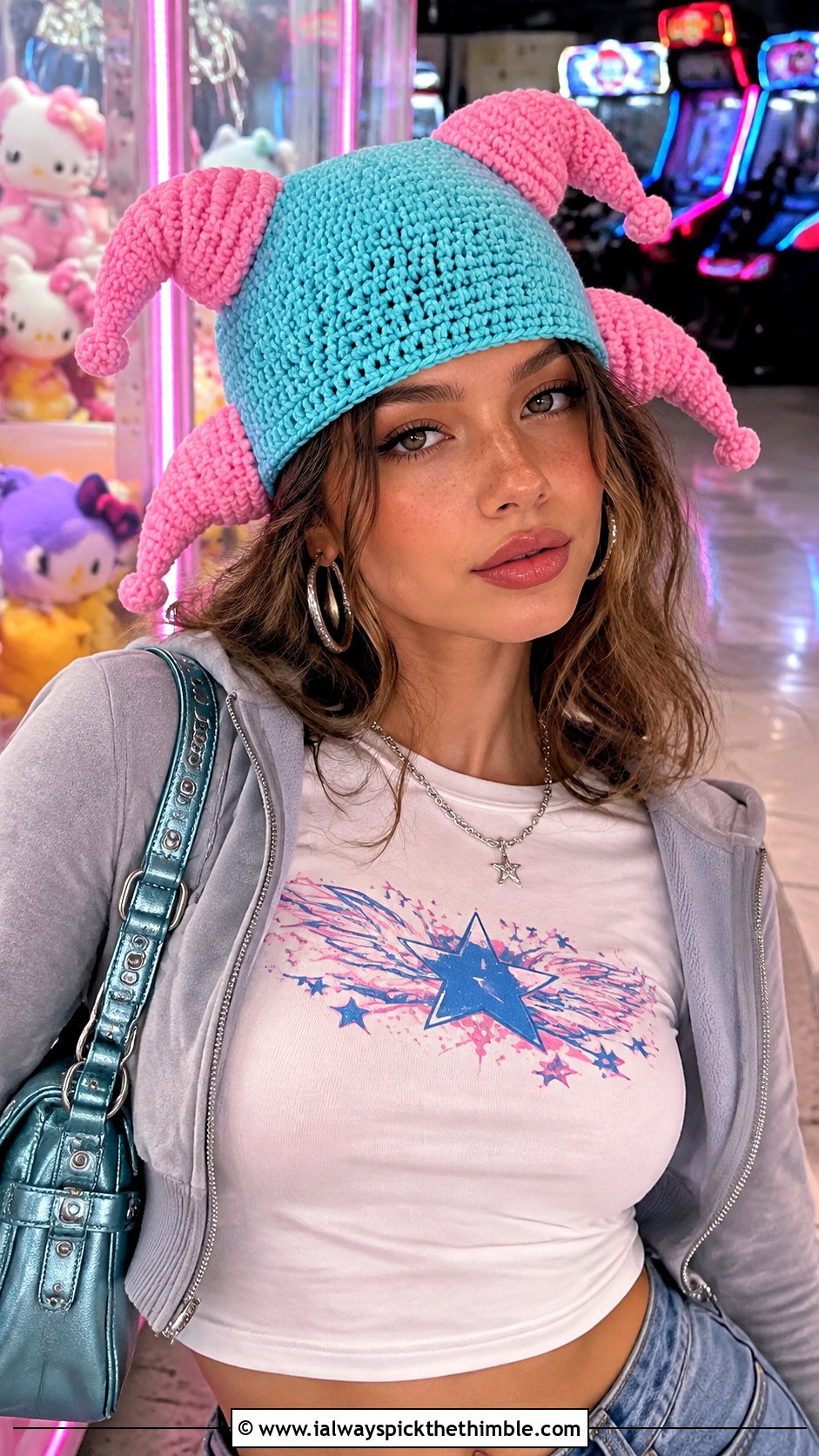 Reversible Crochet Jester Hat With Travel Set - 25 crochet jester hat outfit ideas