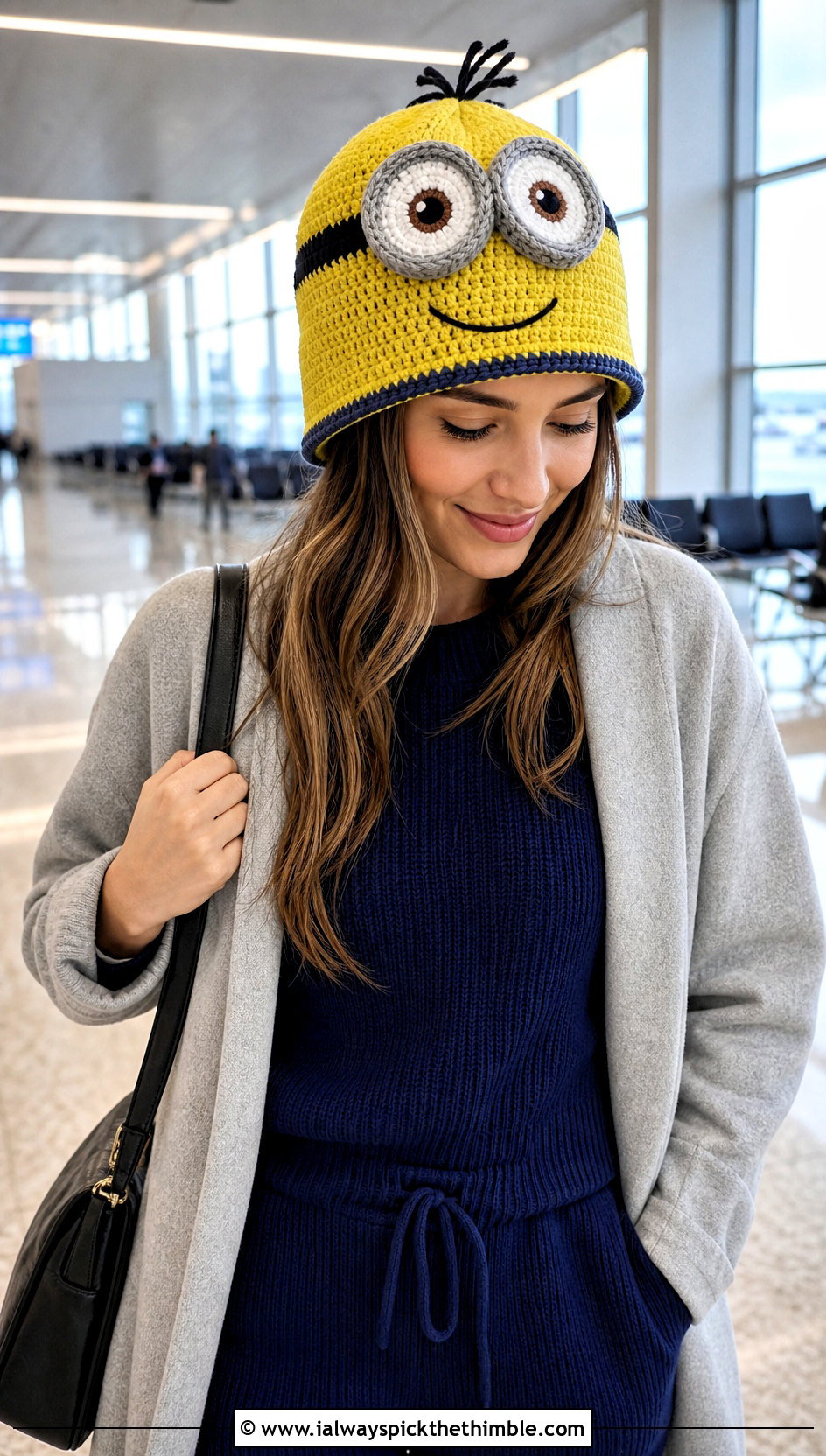 Reversible Crochet Minion Hat With Airport Outfit - 25 crochet minion hat outfit ideas