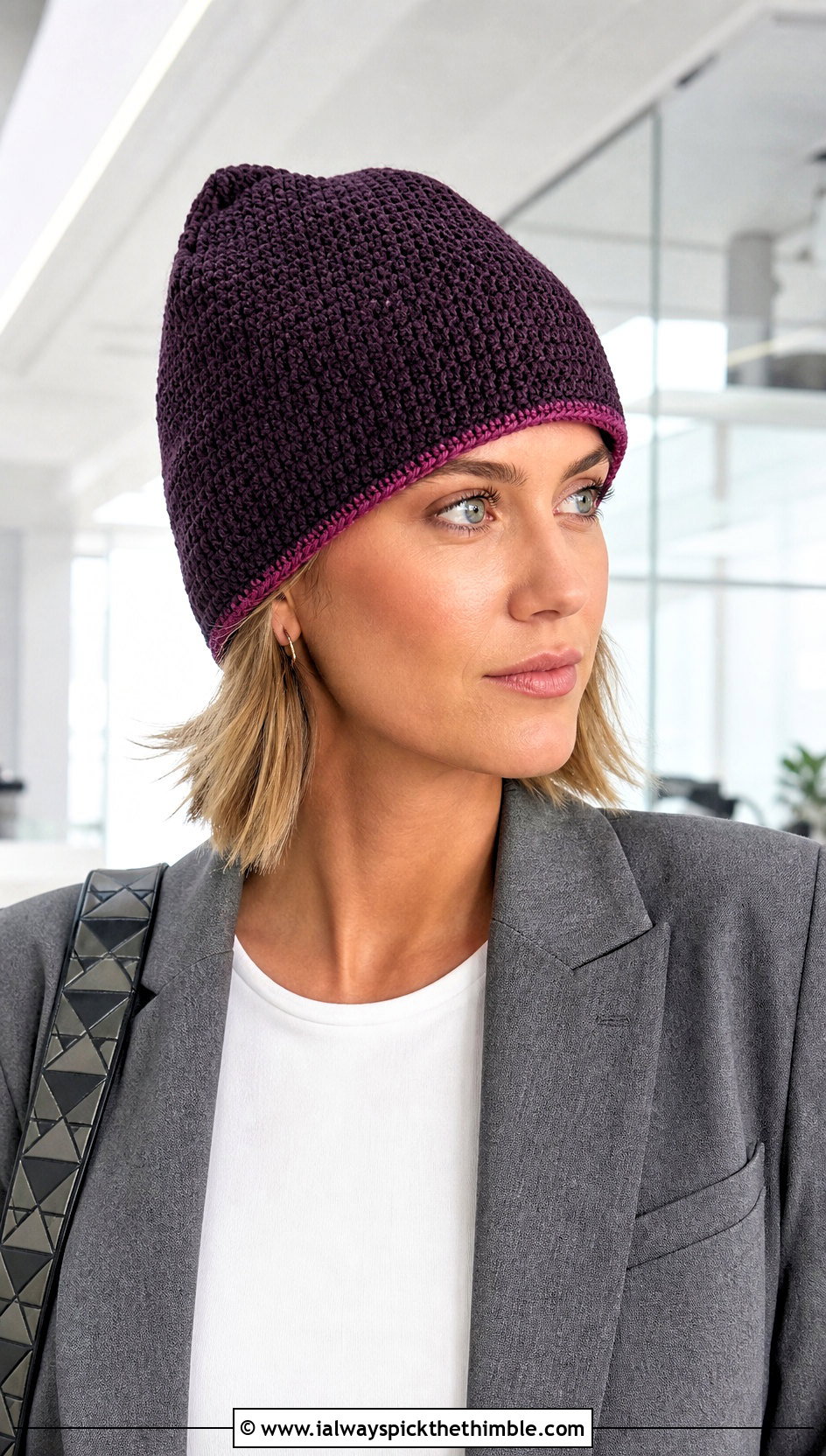 Reversible Knit Look Crochet Beanie With Matching Suit - 15 Crochet Hat That Looks Knitted outfit ideas