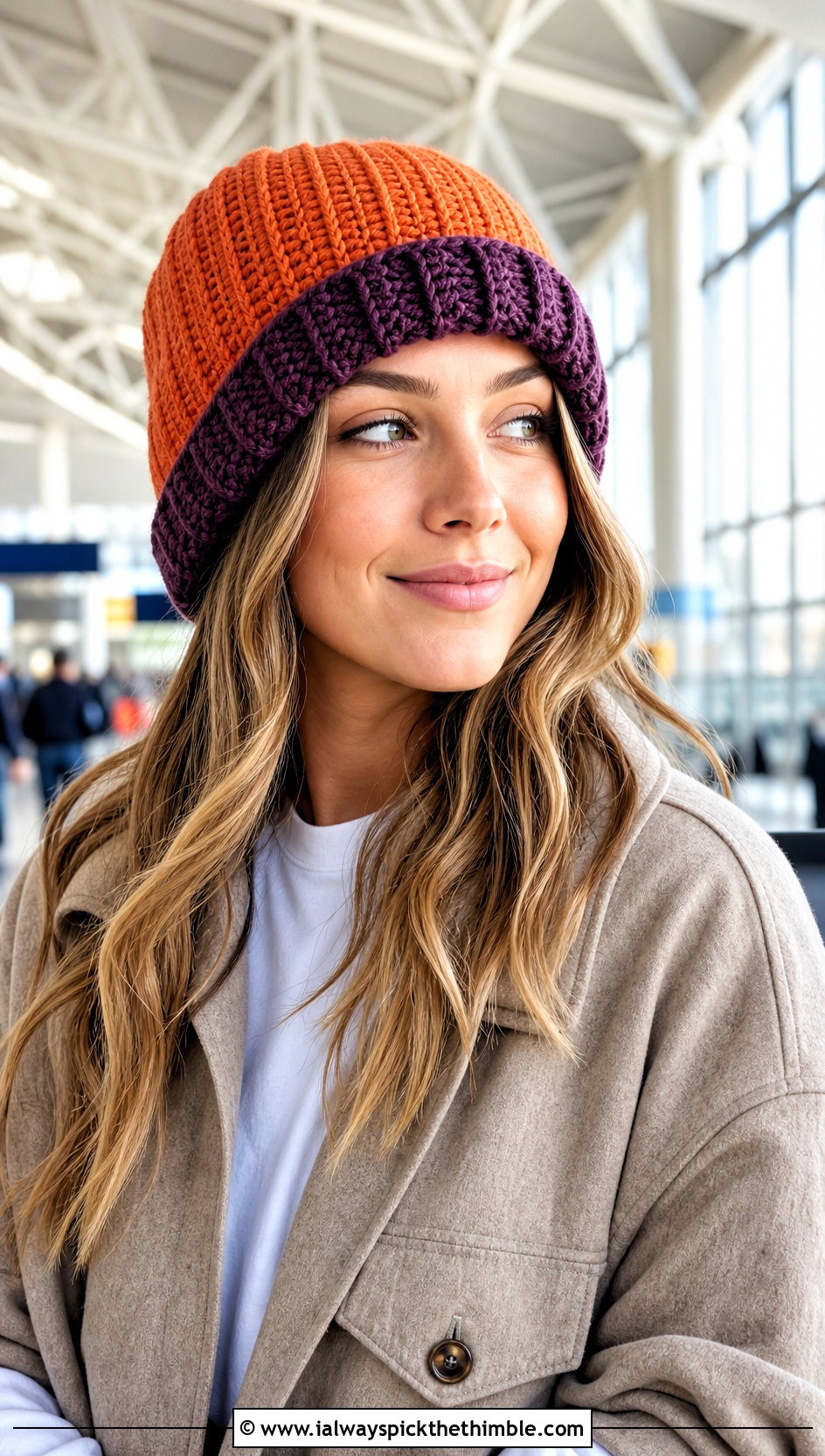 Reversible Ribbed Crochet Hat With Shacket And Leggings - 25 ribbed crochet hat outfit ideas