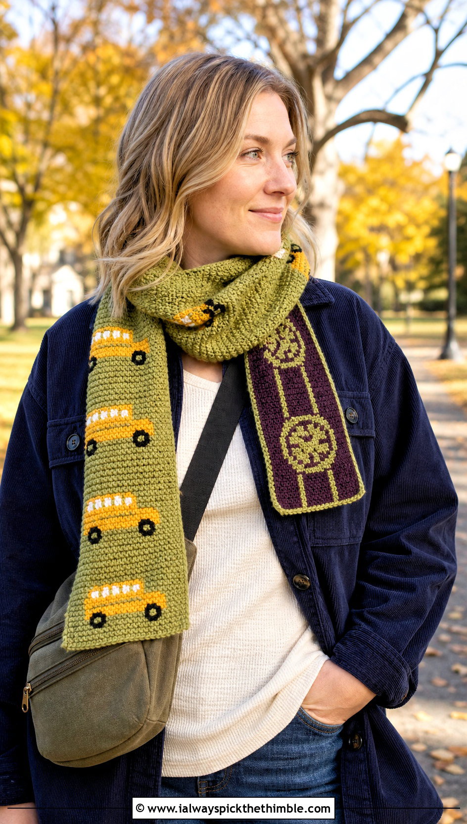 Reversible School Bus Scarf With Shacket - 20 Crochet School Bus Scarf outfit ideas