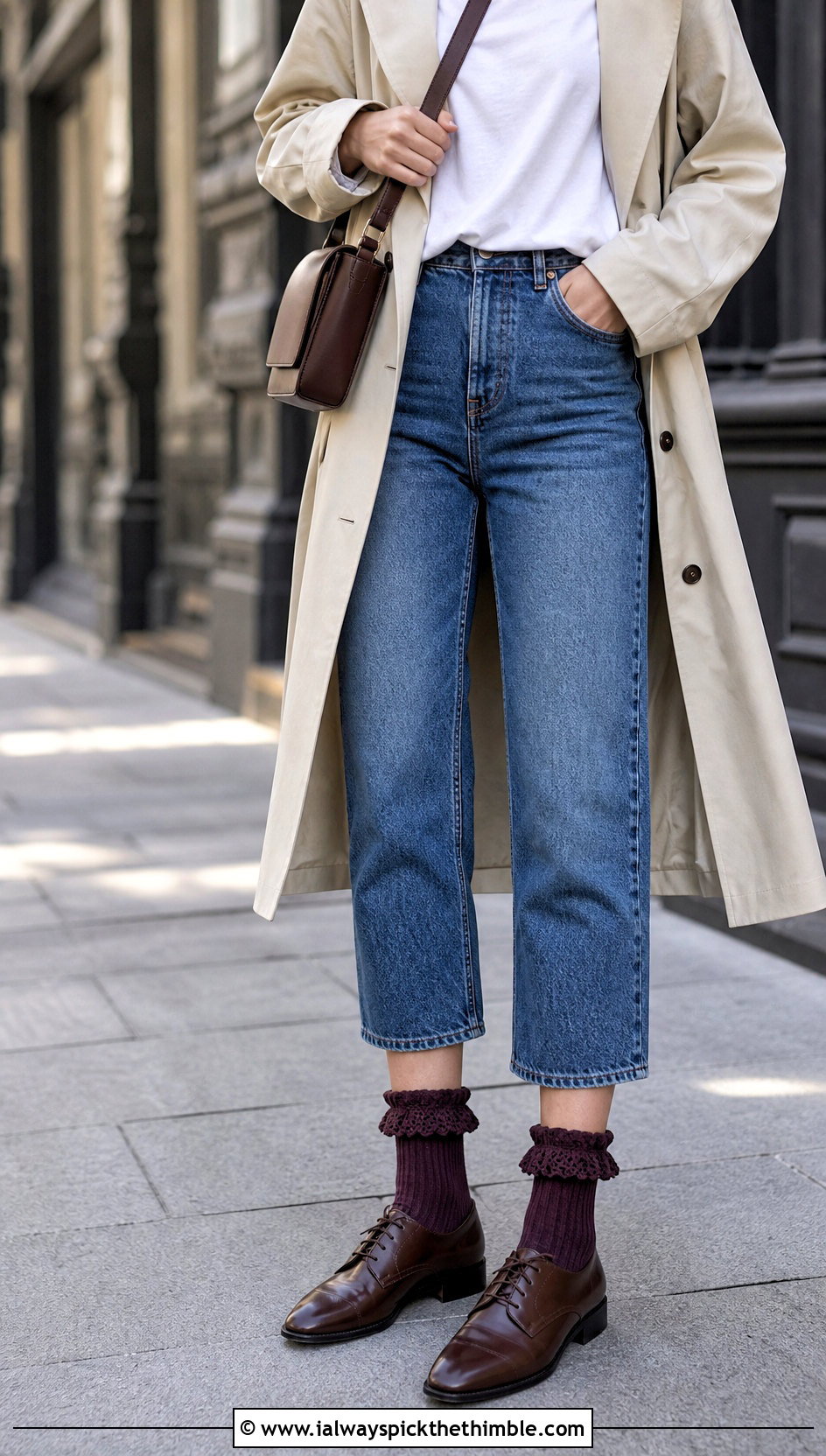 Ribbed Crew Crochet Frilly Socks With Cropped Jeans - 20 Crochet Frilly Socks outfit ideas