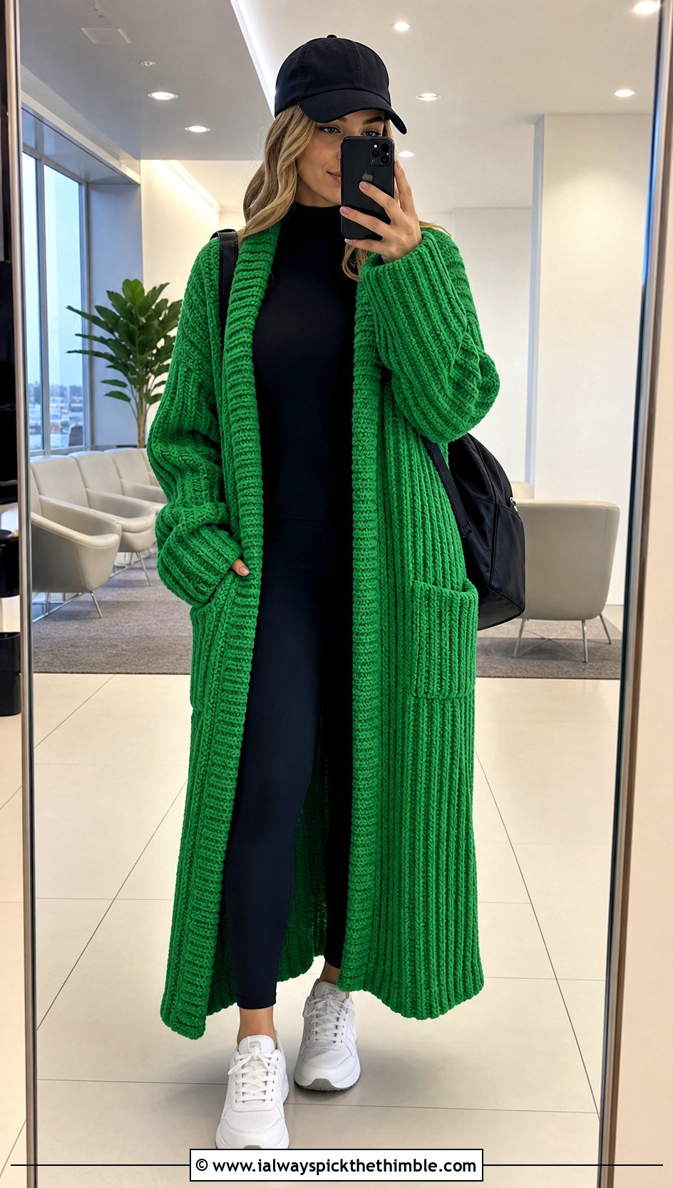 Ribbed Crochet Bathrobe With Leggings - 20 crochet bathrobe outfit ideas