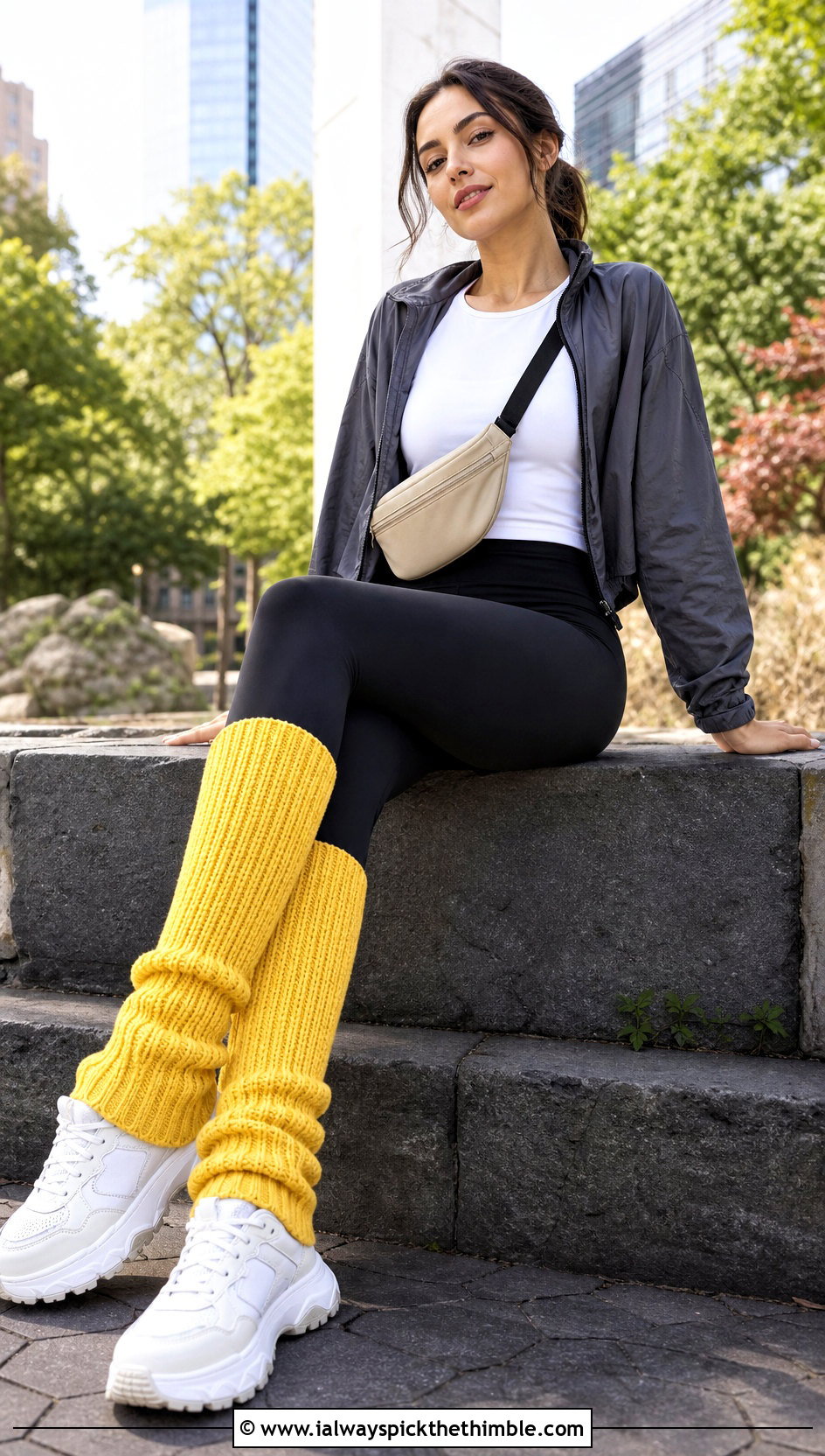 Ribbed Crochet Leg Warmers With Black Leggings - 20 diy crochet leg warmers outfit ideas