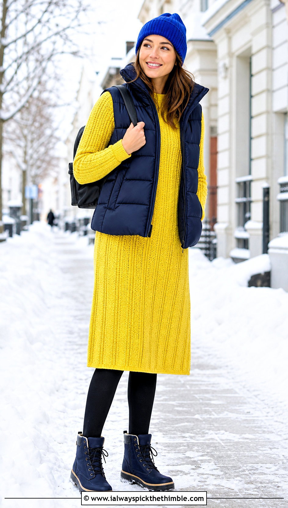 Ribbed Crochet Nightgown With Puffer Vest - 25 crochet nightgown outfit ideas