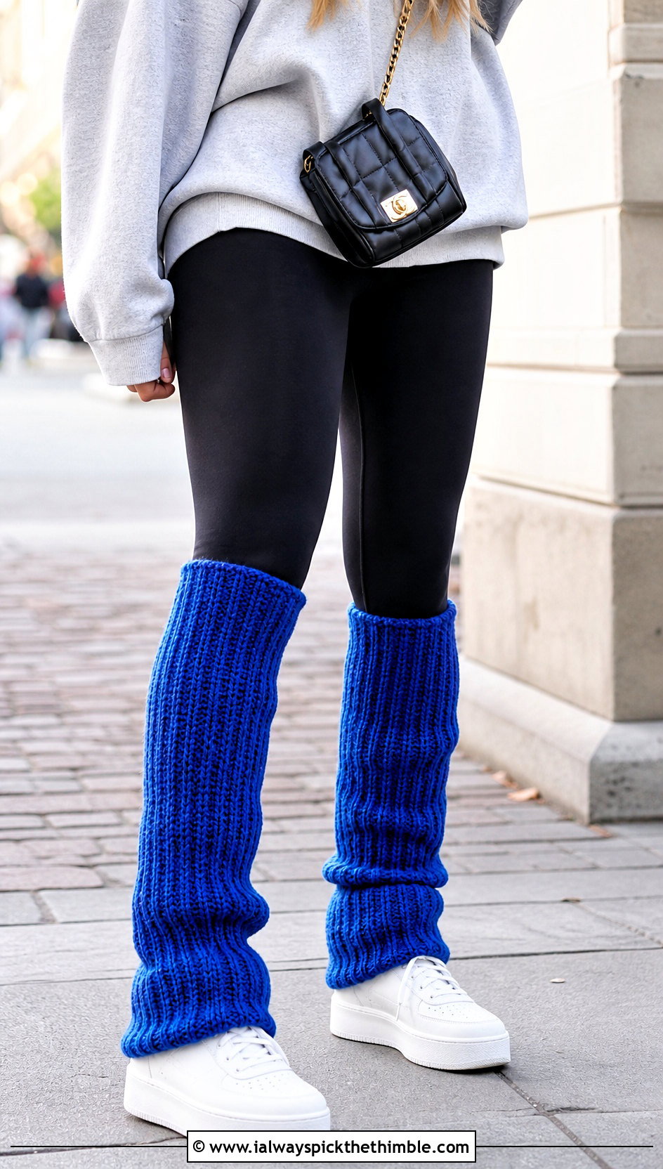 Ribbed Crocheted Leg Warmers With Leggings And Sneakers - 25 Crocheted Leg Warmers outfit ideas