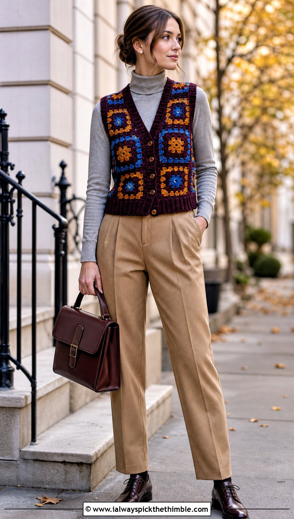 Ribbed Edge Paul McCartney Crochet Vest With Pleated Trousers - 25 paul mccartney crochet vest outfit ideas
