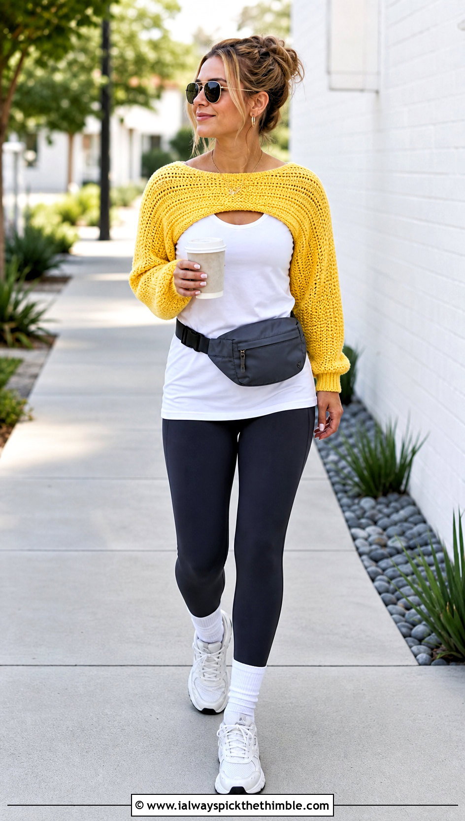 Ribbed Long Sleeve Crochet Sweater Shrug With Leggings - 20 crochet sweater shrug outfit ideas