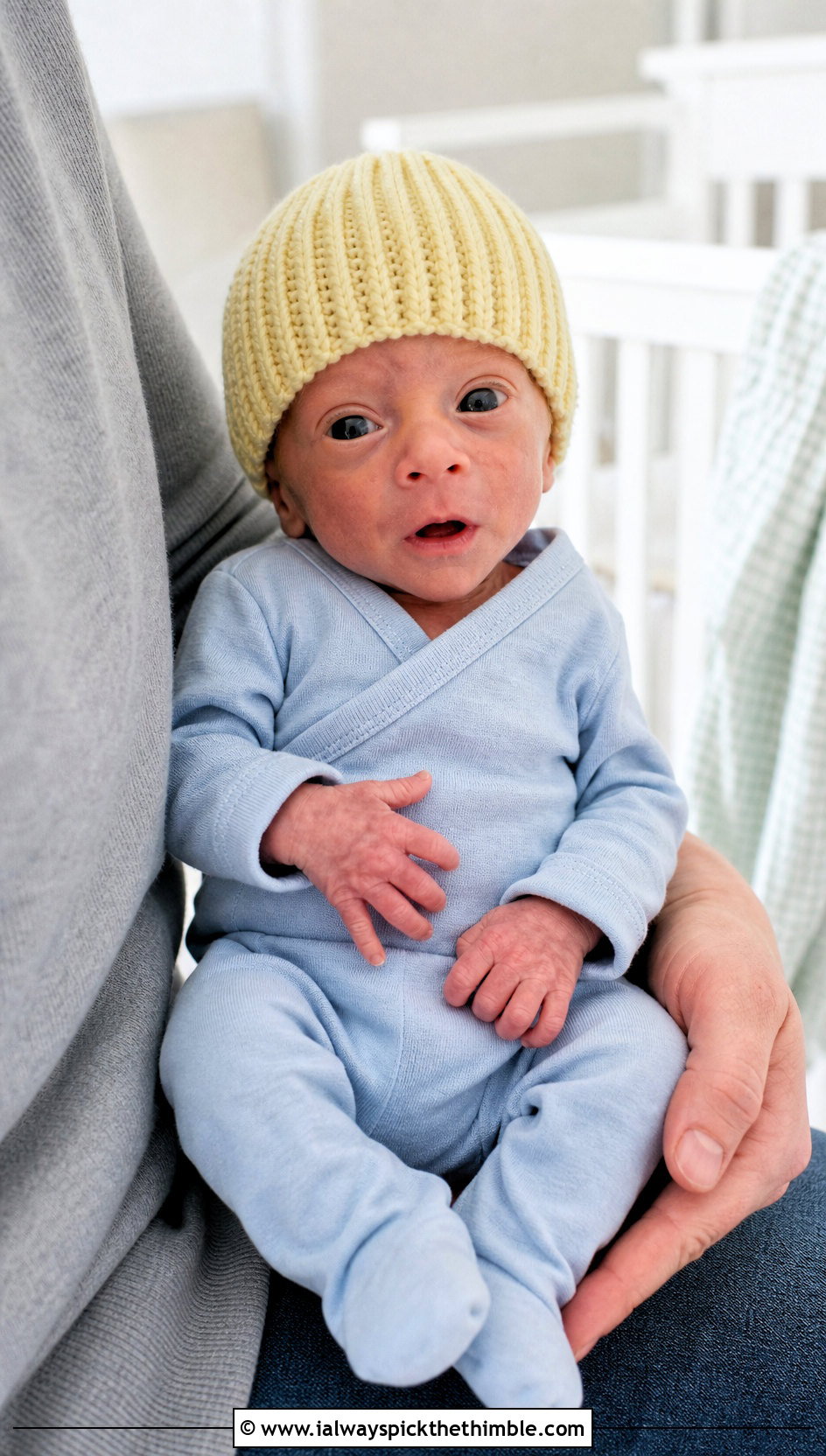 Ribbed Preemie Crochet Beanie With Wrap Bodysuit - 20 premie crochet beanie outfit ideas
