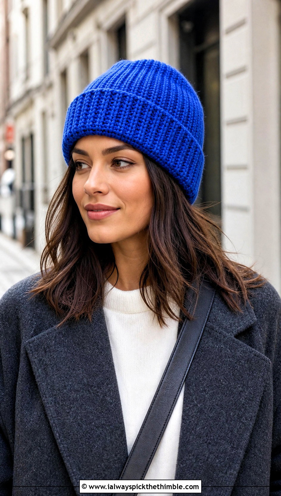 Ribbed Size 4 Yarn Crochet Beanie With Wool Coat - 20 Crochet Beanie Size 4 Yarn outfit ideas