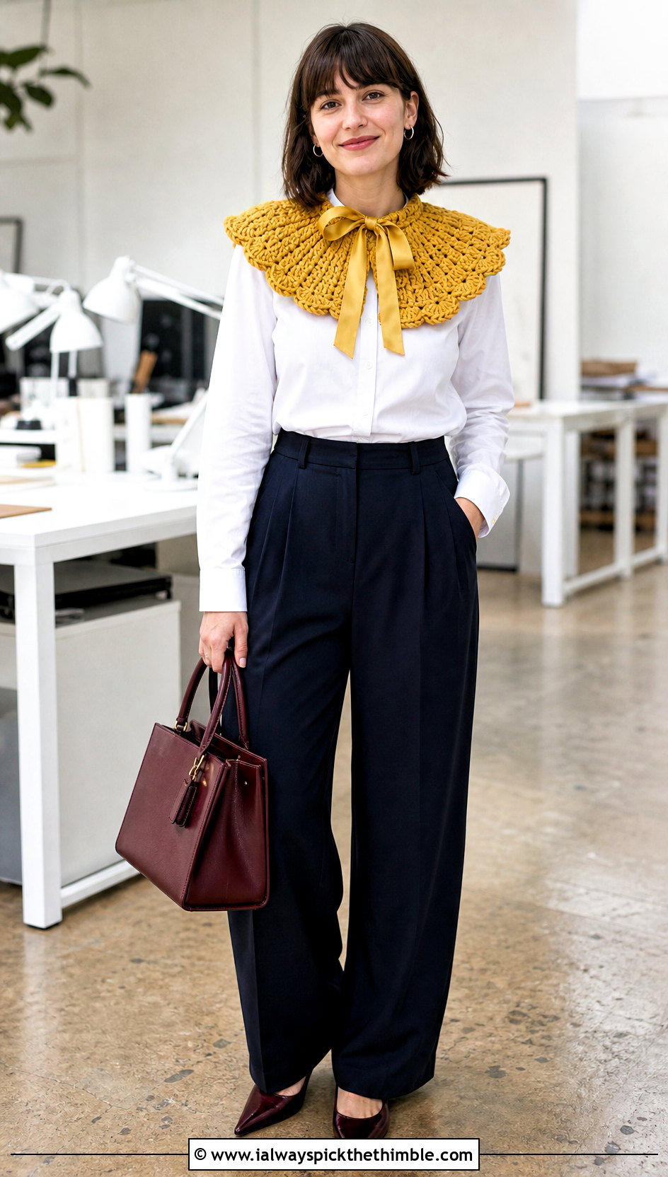 Ribbon Tie Clown Crochet Ruffle Collar With White Shirt - 20 Clown Crochet Ruffle Collar outfit ideas