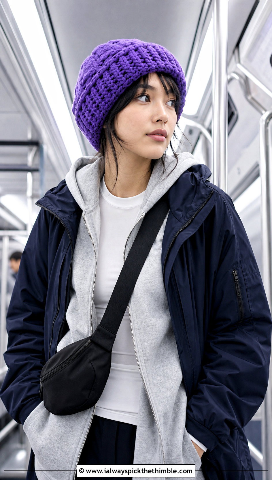 Rope Cable Stitch Beanie With Hoodie And Cargo Pants - 20 Crochet Cable Stitch Beanie outfit ideas