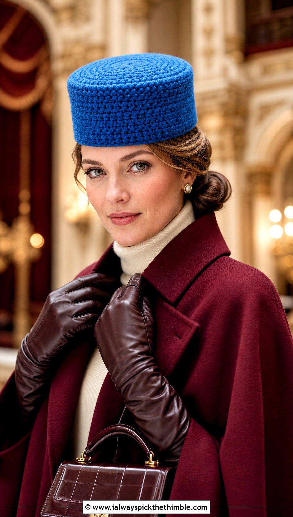 Round Crochet Kubanka With Cape Coat - 25 crochet russian hat outfit ideas