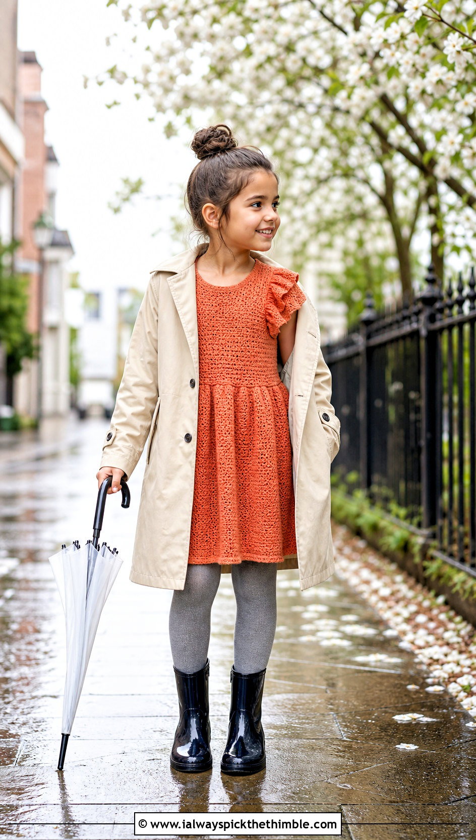 Ruffle Sleeve Crochet Dress With Trench Coat - 15 5T Crochet Dress outfit ideas