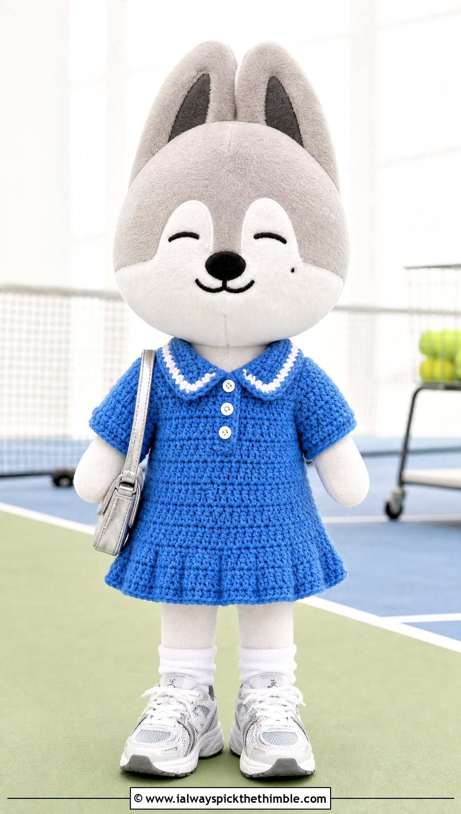 SKZOO Crochet Polo Dress With Sporty Sneakers - 25 skzoo crochet outfits ideas