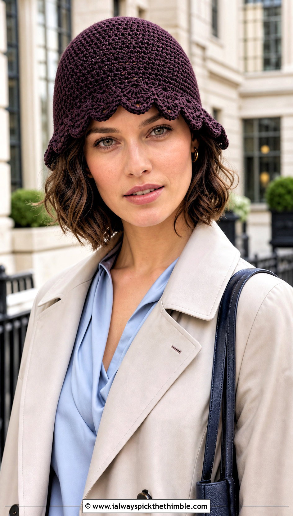 Scalloped Crochet Cloche Hat With Midi Skirt - 20 aesthetic crochet hat ideas