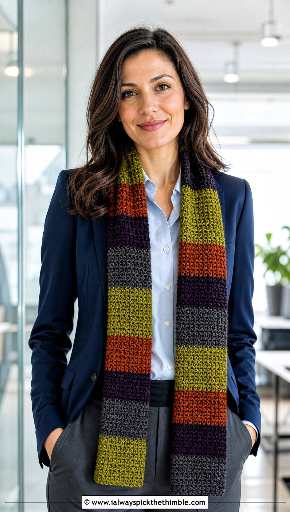 Season 14 Doctor Who Crochet Scarf With Workwear - 20 Doctor Who Crochet Scarf outfit ideas