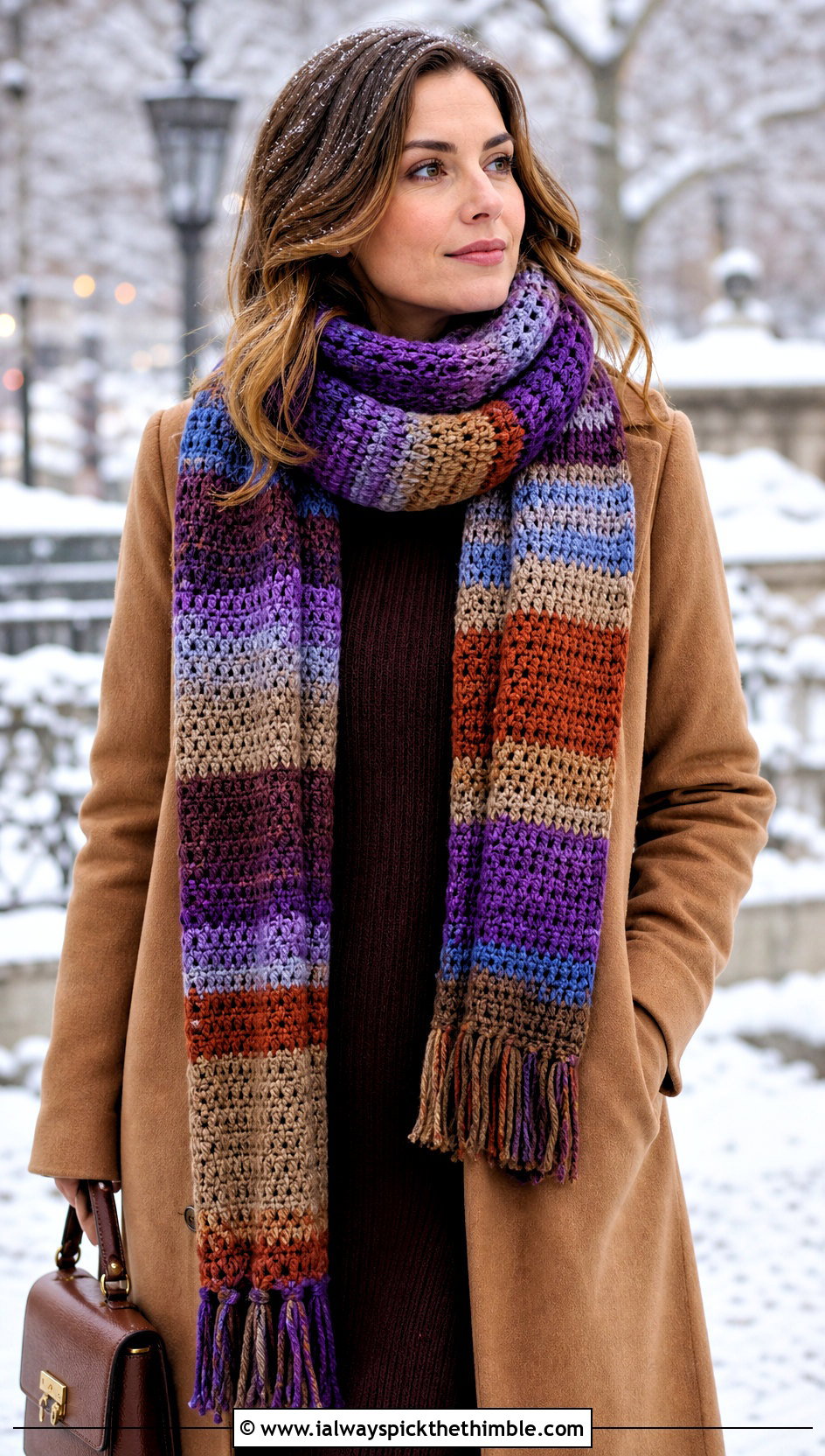 Season 1617 Joined Tom Baker Scarf With Sweater Dress - 15 crochet tom baker scarf outfit ideas