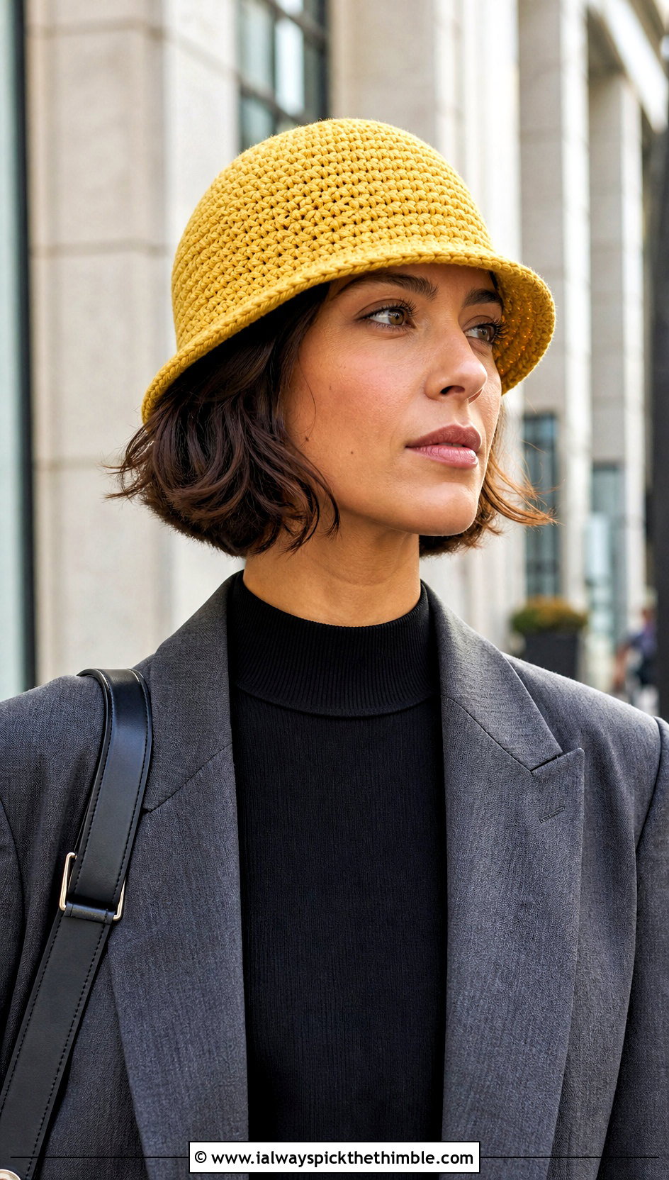 Shallow Crochet Cloche Hat With Wide Leg Trousers - 20 1930s crochet hat outfit ideas