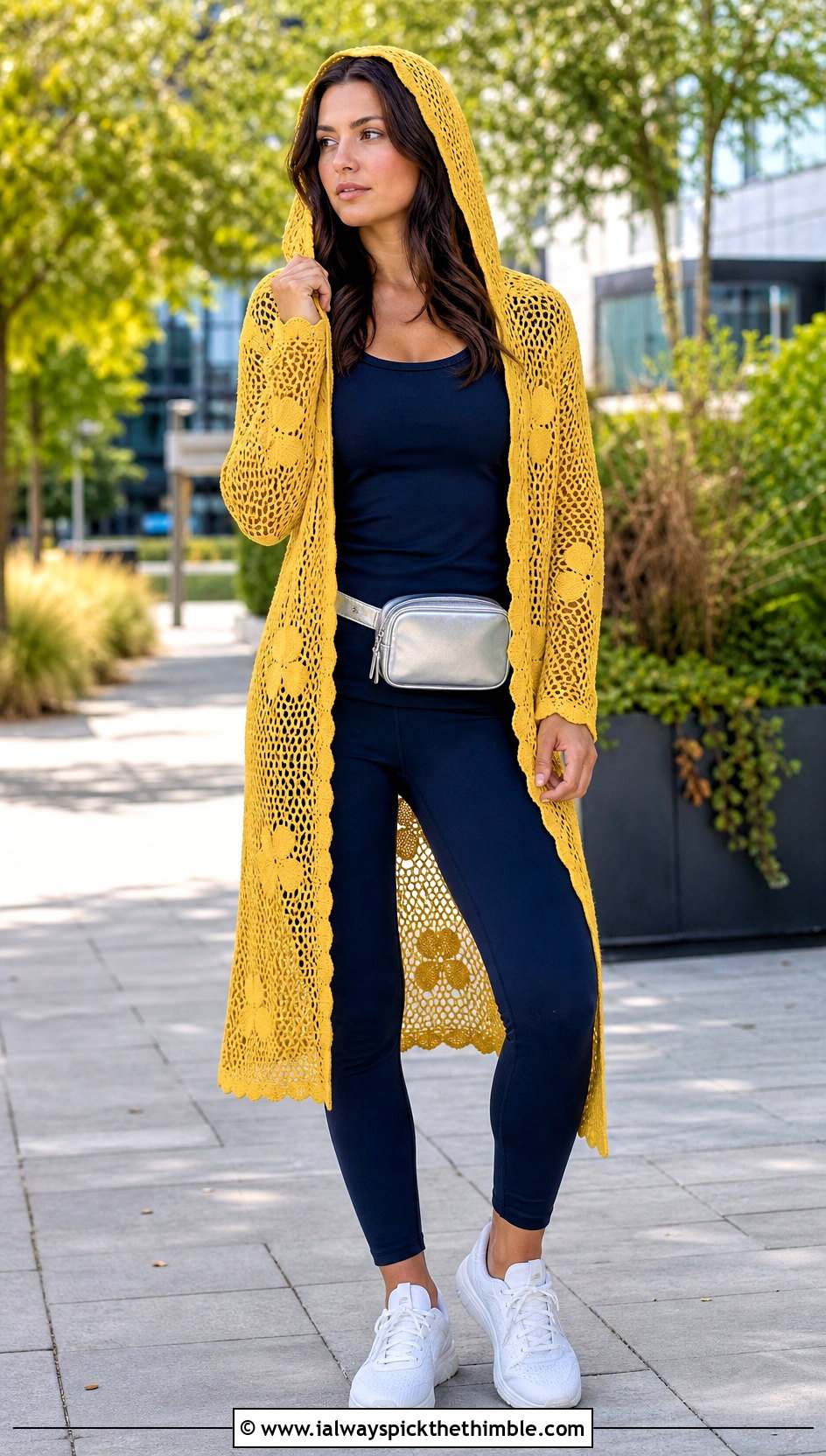 Shamrock Mesh Irish Crochet Hooded Coat With Leggings - 20 irish crochet coat outfit ideas