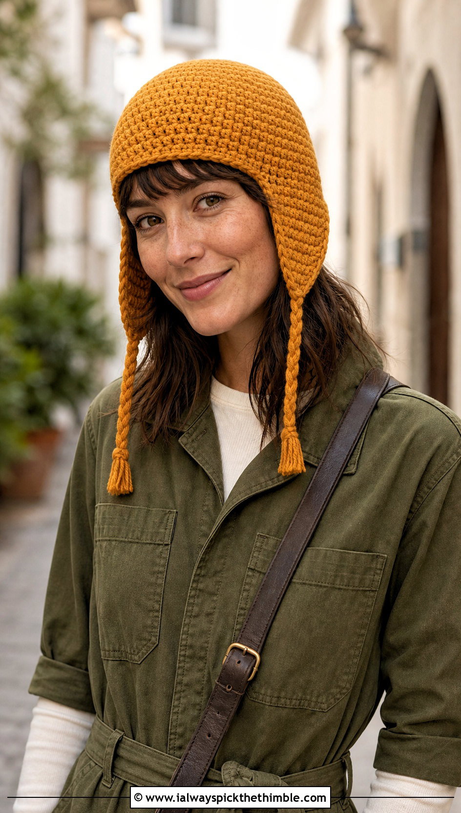 Short Crown Crochet Trapper Hat With Jumpsuit - 25 Crochet Trapper Hat outfit ideas