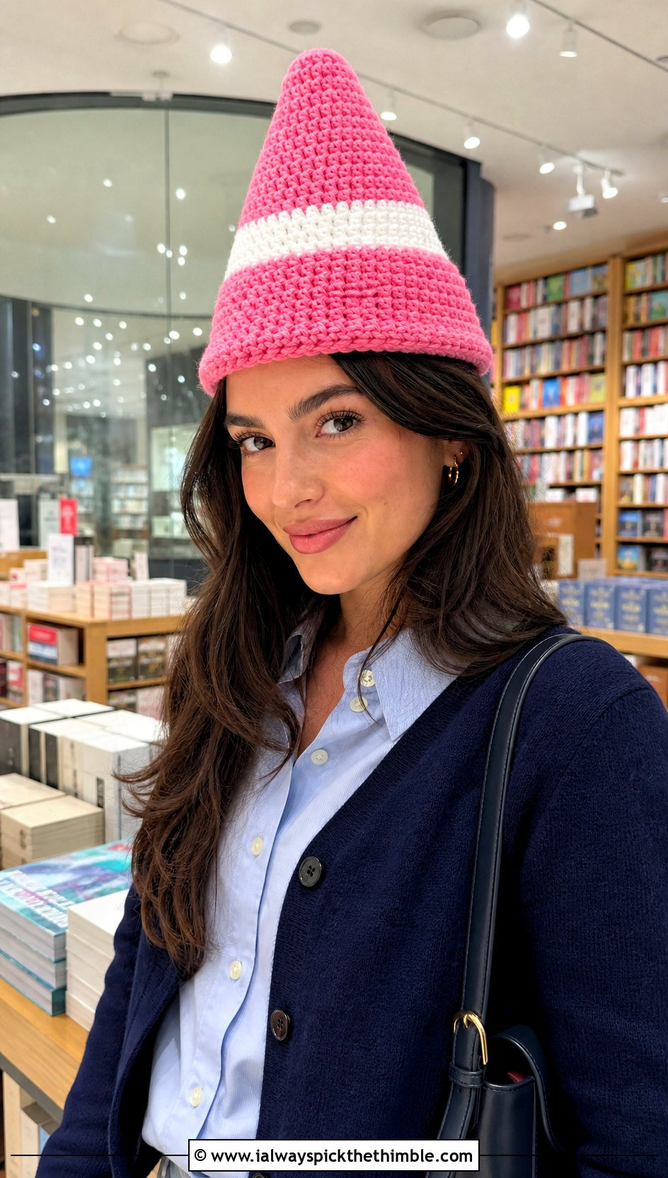 Short Pylon Traffic Cone Hat With Preppy Cardigan - 20 crochet traffic cone hat outfit ideas