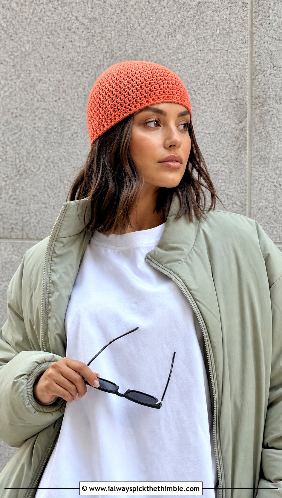 Skull Cap Photo Prop Crochet Hat With Minimalist Streetwear - 15 Photo Prop Crochet Hat outfit ideas