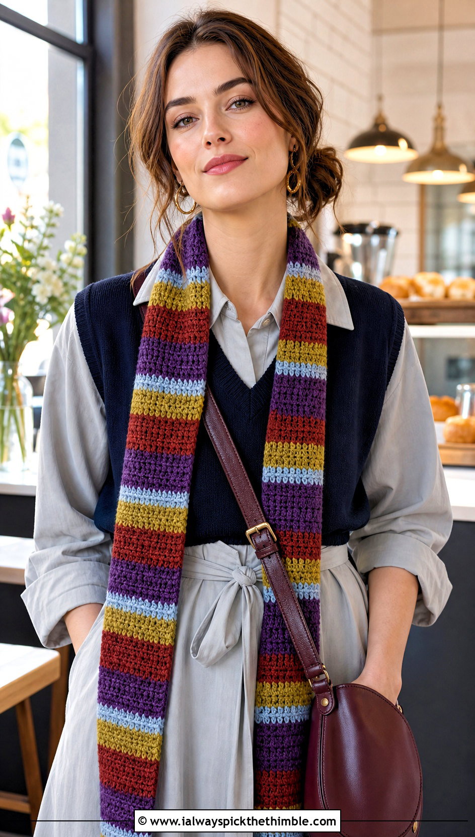 Slim Crochet Tom Baker Scarf With Shirt Dress - 15 crochet tom baker scarf outfit ideas