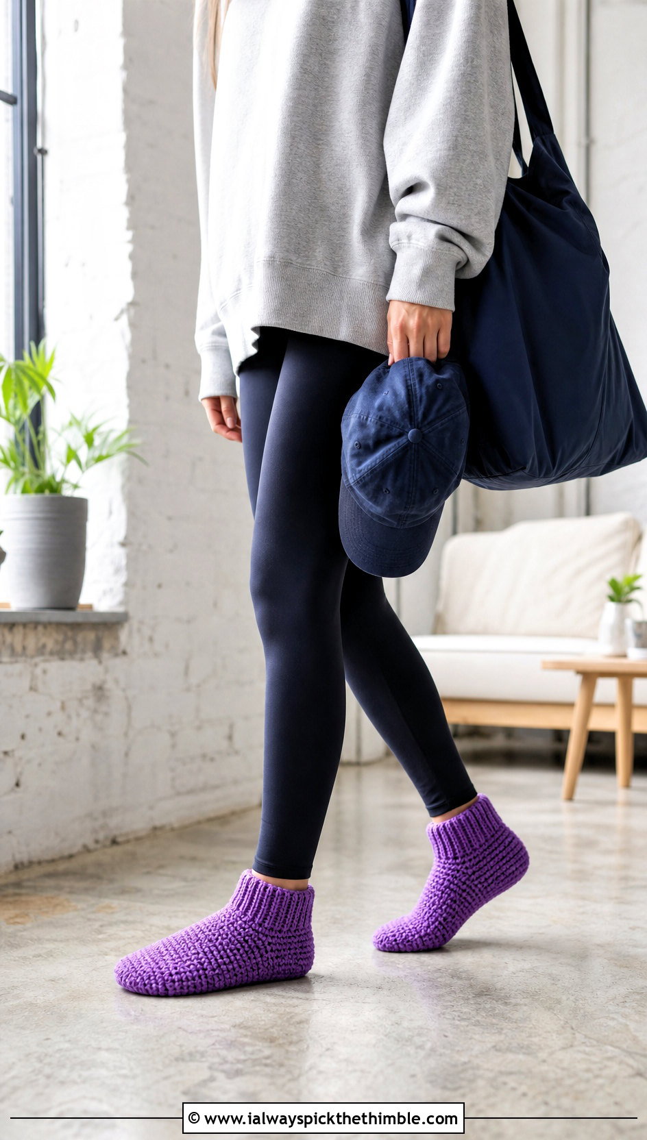 Slipper Sock Crochet Slippers With Leggings - 25 crochet slippers outfit ideas