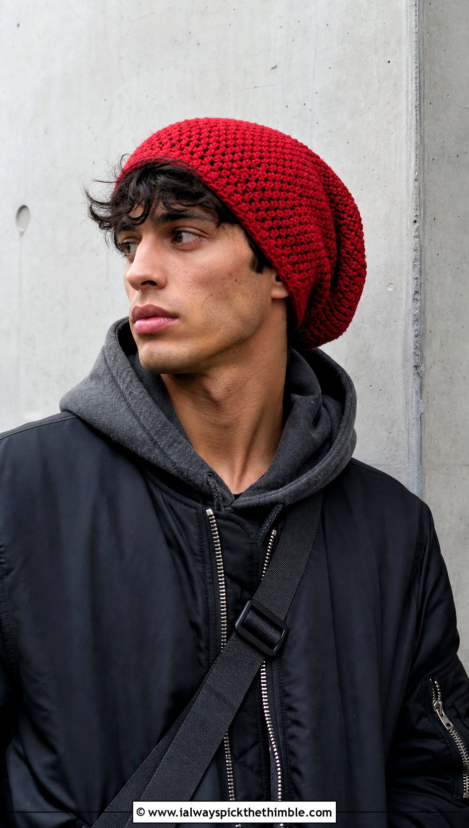 Slouchy Crochet Beanie With Hoodie And Cargo Pants - 20 Easy Mens Crochet Beanie outfit ideas