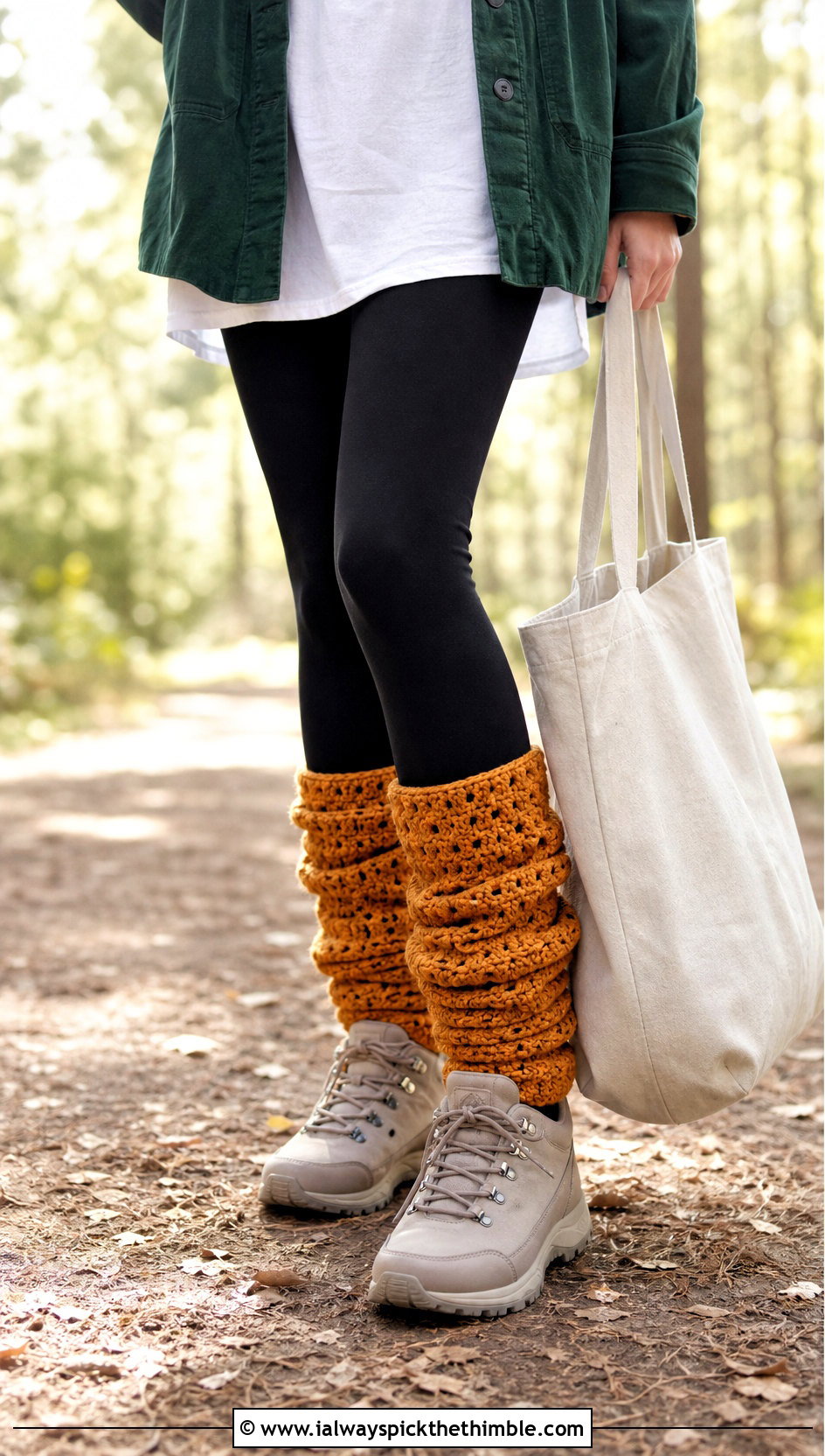 Slouchy Crochet Boot Socks With Leggings - 20 crochet long socks outfit ideas