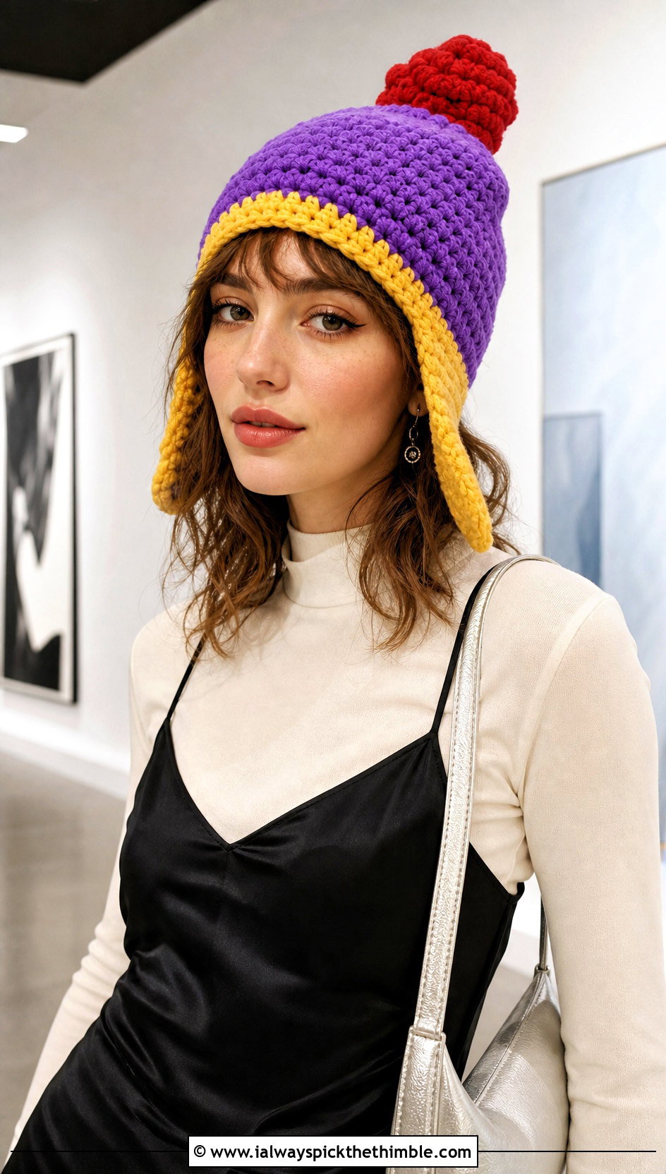 Slouchy Crown Crochet Firefly Jayne Hat With Slip Dress - 15 Crochet Firefly Jayne Hat outfit ideas