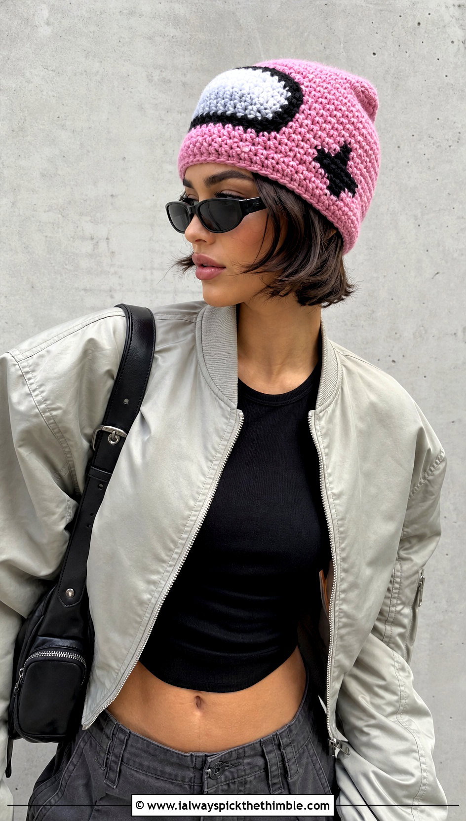 Slouchy Impostor Beanie With Cargo Pants - 20 Among Us Crochet Hat outfit ideas
