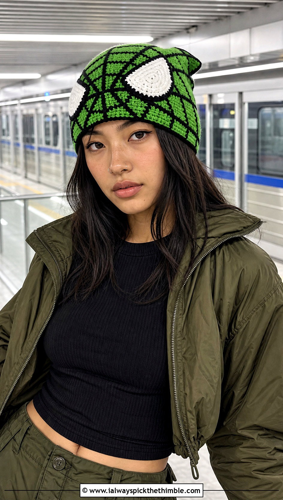 Slouchy Mayday Crochet Beanie With Cargo Pants - 20 mayday crochet beanie outfit ideas