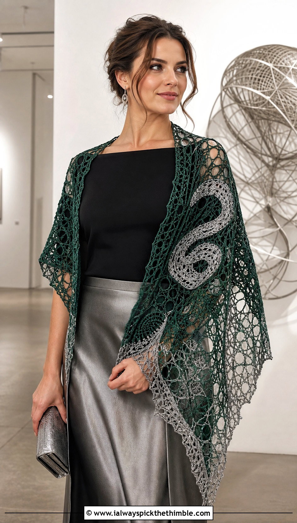 Slytherin Lace Crochet Harry Potter Scarf With Satin Skirt - 25 crochet harry potter scarf outfit ideas