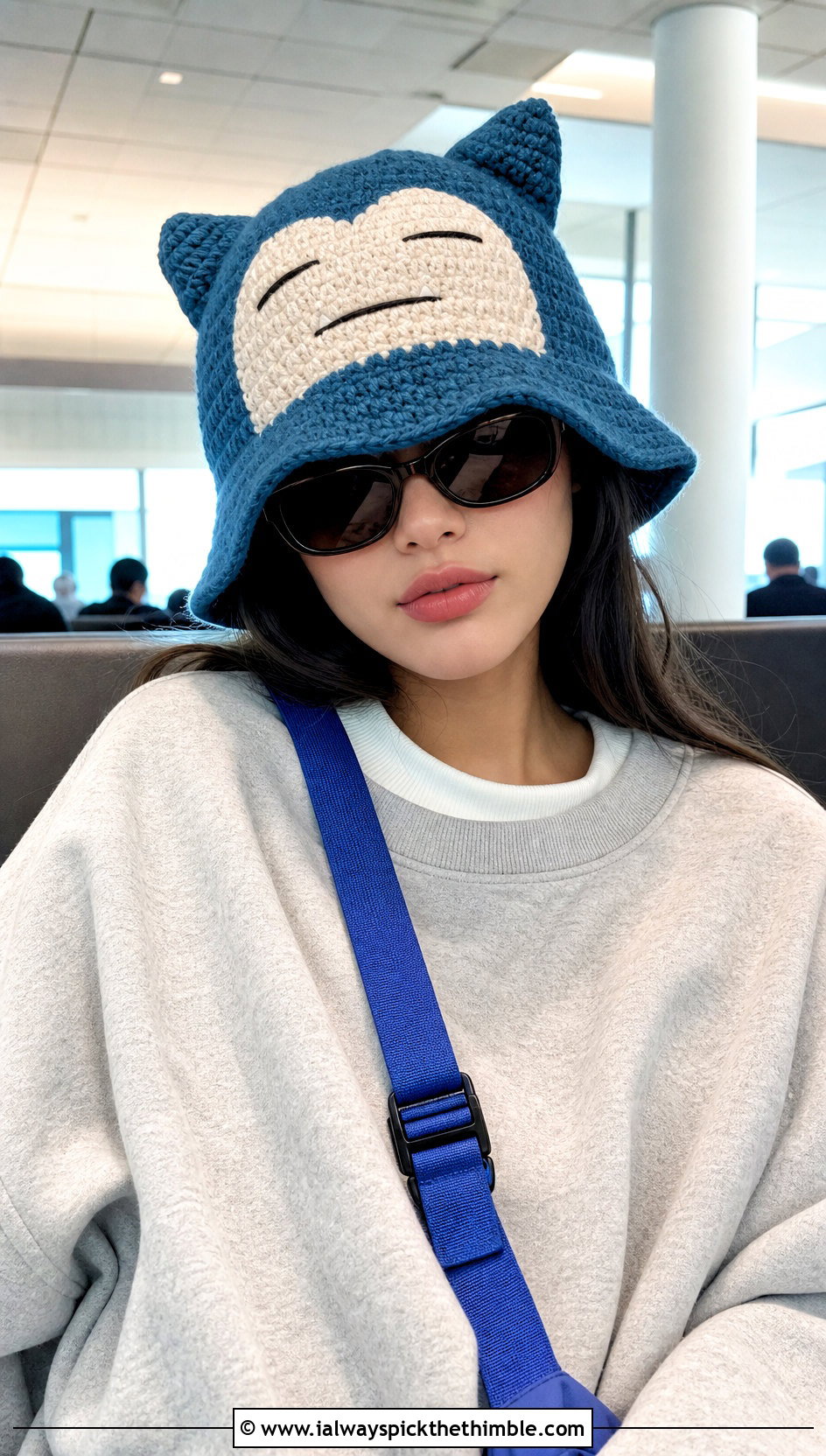 Snorlax Crochet Bucket Hat With Oversized Sweats - 15 Crochet Pokemon Bucket Hat outfit ideas