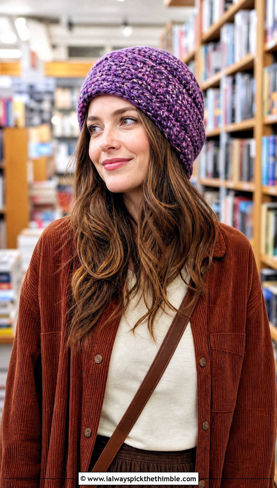 Snowy Wheat Marled Crochet Hat With Corduroy Outfit - 20 Snowy Wheat Crochet Hat outfit ideas