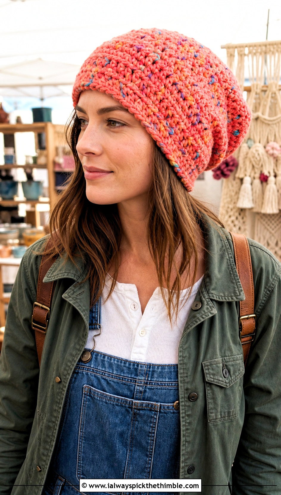 Speckled Yarn 1 5 Hour Crochet Hat With Overalls And Henley Top - 15 1.5 Hour Crochet Hat outfit ideas