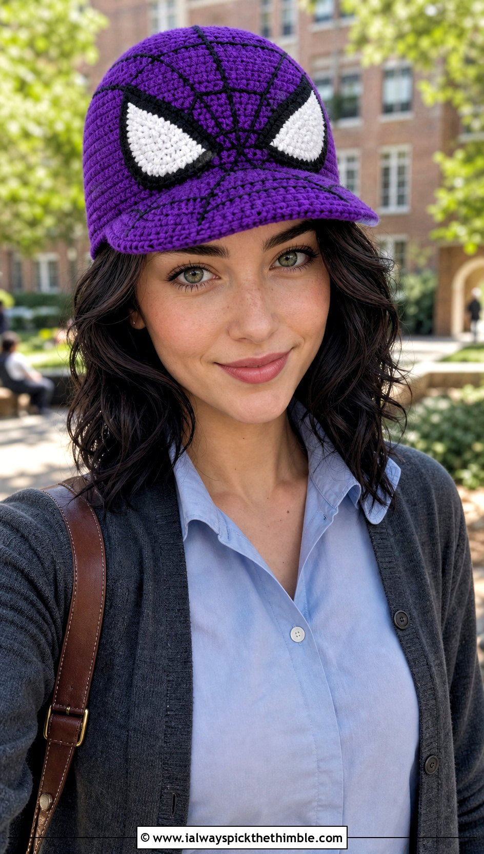 Spider Gwen Brimmed Beanie With Pleated Mini Skirt - 20 Spider Gwen Crochet Beanie outfit ideas