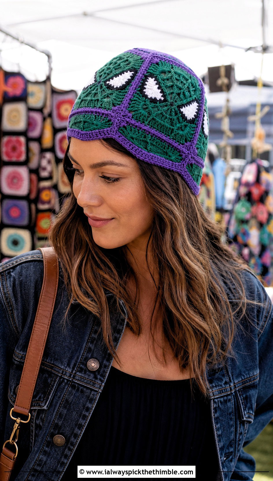 Spider Gwen Granny Square Beanie With Maxi Dress - 20 Spider Gwen Crochet Beanie outfit ideas