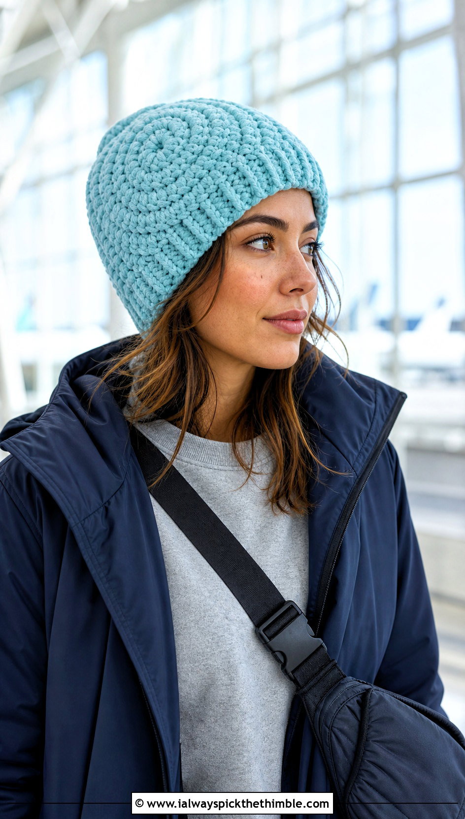 Spiral Blanket Yarn Crochet Beanie With Matching Sweat Set - 15 blanket yarn crochet beanie outfit ideas