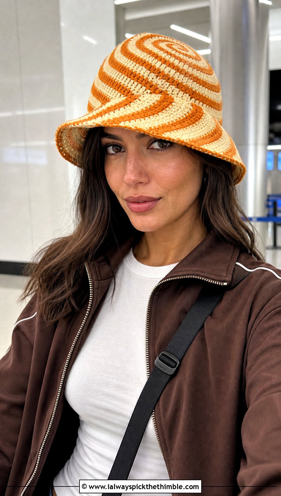 Spiral Crochet Bucket Hat With Matching Tracksuit - 25 cute crochet hat ideas