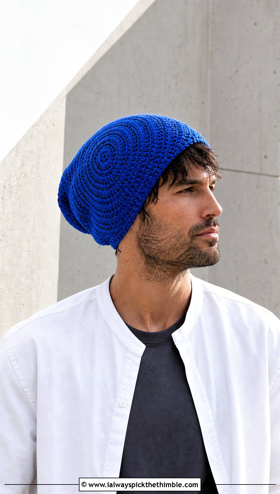 Spiral Crochet Slouchy Beanie With Minimalist Outfit - 25 Crochet Slouchy Hat Mens Slouch Beanie outfit ideas
