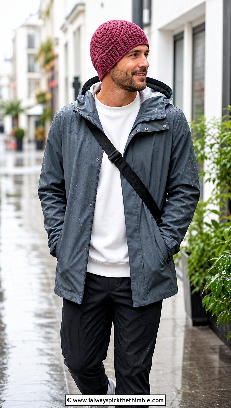 Spiral Stitch Chemo Cap With Raincoat - 20 Crochet Chemo Caps For Men outfit ideas